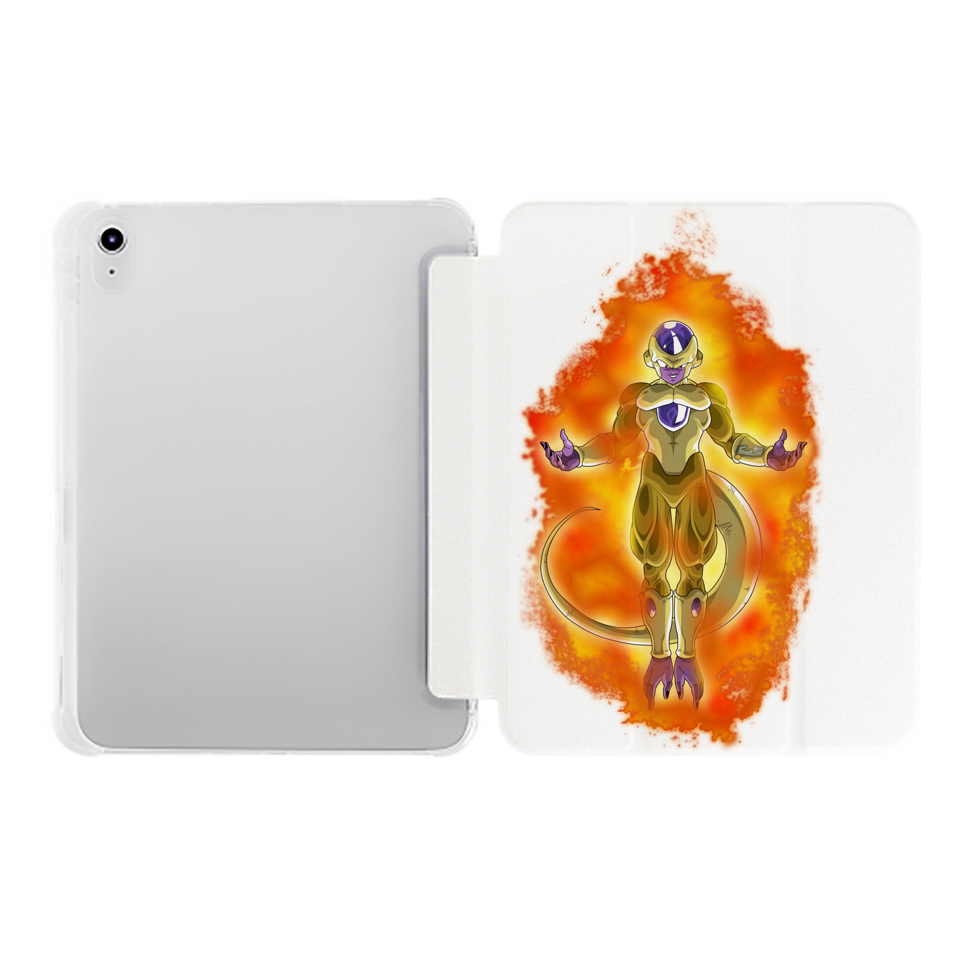 （画像用） ドラゴンボール フリーザ DRAGON BALL Frieza IPad ケース ペン収納付き 三つ折りスタンド PUレザー×シリコン 対応機種9.5/10.5/10.9インチ